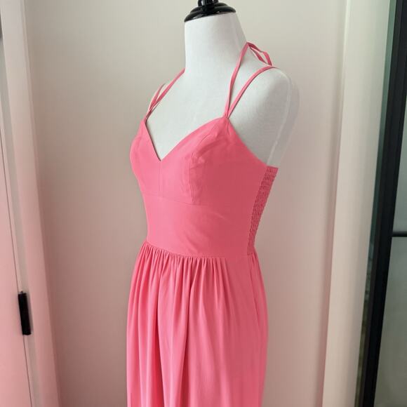 Amanda Uprichard Salmon Maxi Silk Dresss Size l - Picture 6 of 15